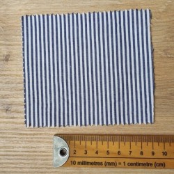Tissu Polycoton Rayures Gaufrées Bleu