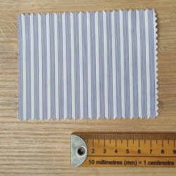 Tissu Polycoton Rayures Texturées Bleu