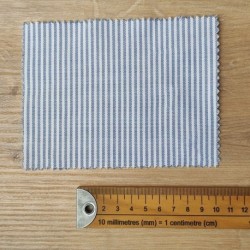 Tissu Polycoton Rayures Bleu