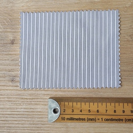Tissu Polycoton Rayures Gris