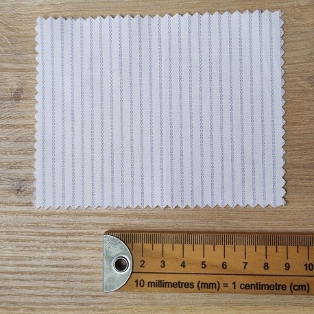 Tissu Polycoton Rayures Tissées Violet
