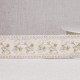 Galon brodé fleurs blanc