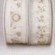 Galon brodé fleurs blanc