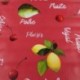 Tissu Toile Ciree Fruiti Rouge 