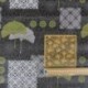 Tissu Toile Ciree Carotine Noir