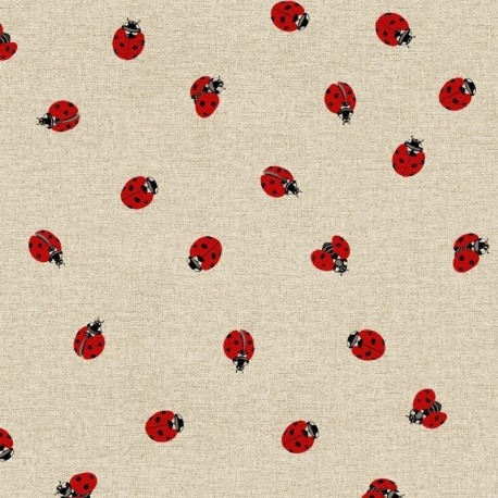 Tissu Toile Loneta Adalia Coccinelle