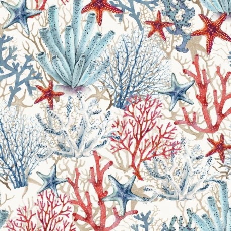 Tissu Toile Loneta Aldabra Corail