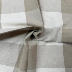 Tissu Big Celestin Gros Carreaux Ficelle