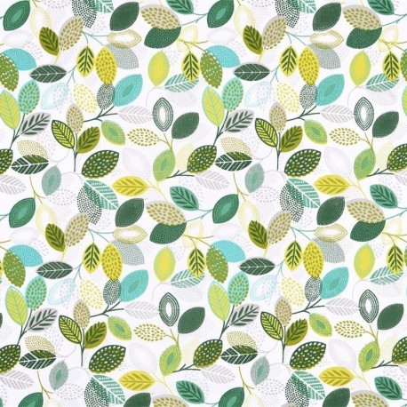 Tissu Enduit Peuplier Vert 