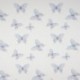 Tissu Jersey de Coton Bio Imprimé Papillon Bleu