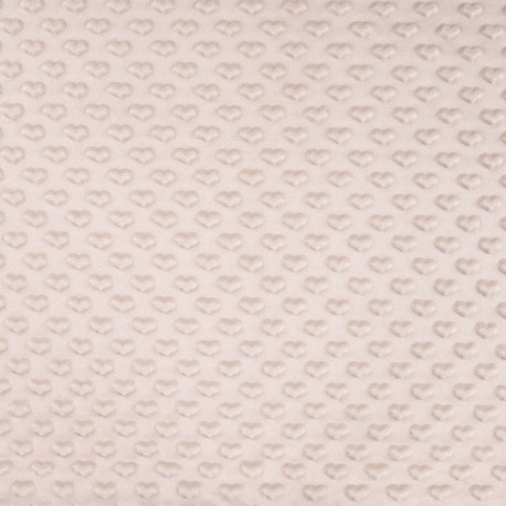 Tissu Minky Coeur Sable