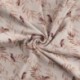 Tissu Jersey de Coton Bio Imprimé Oiseau Camel