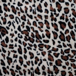 Tissu Polaire Imprimé Leopard Sable