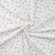 Tissu Jersey de Coton Imprimé Feuille Blanc 