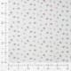 Tissu Jersey de Coton Imprimé Feuille Blanc 