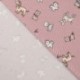 Tissu Jersey de Coton Imprimé Chien Rose 