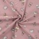 Tissu Jersey de Coton Imprimé Chien Rose 