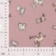 Tissu Jersey de Coton Imprimé Chien Rose 