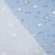 Tissu Jersey de Coton Imprimé Bébé Animal Bleu