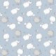 Tissu Jersey de Coton Imprimé Chat Bleu 