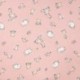 Tissu Jersey de Coton Imprimé Bébé Animal Rose 