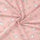 Tissu Jersey de Coton Imprimé Bébé Animal Rose 