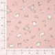 Tissu Jersey de Coton Imprimé Bébé Animal Rose 