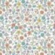 Tissu Jersey de Coton Imprimé Fleur Blanc