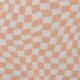 Tissu Jersey de Coton Imprimé Carré Peche 