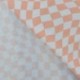 Tissu Jersey de Coton Imprimé Carré Peche 
