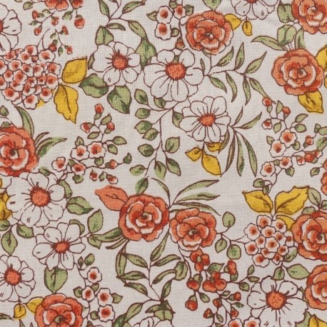 Tissu Imprimé Margot Orange
