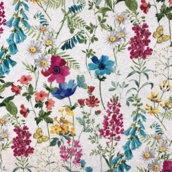 Tissu Bachette Imprimée Herbier Lico Multico