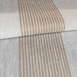 Tissu Etamine Rayé Lineor Coloris Lin 