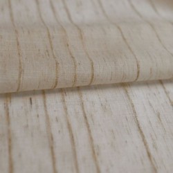 Tissu Etamine Rayé Linoso Polylin Coloris Lin