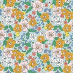 Tissu Imprimé Suzie Ciel 