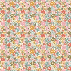 Tissu Imprimé Begonia Blanc 