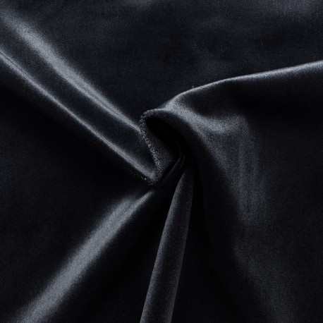 Tissu Velours Velvet Noir 460gr/m²