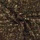 Tissu Velours Sequin Doré