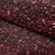 Tissu Velours Sequin Rouge Bordeaux 