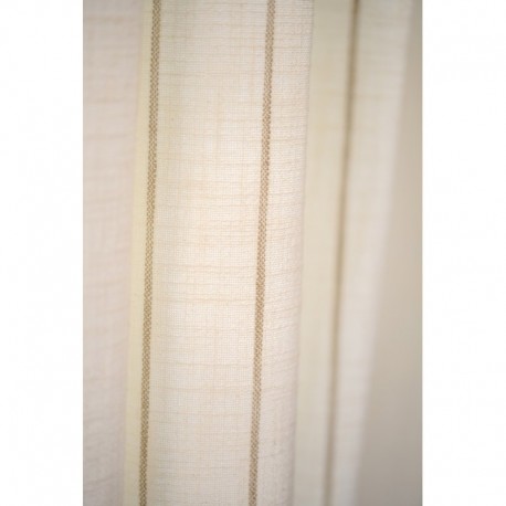 Tissu Dune Toile Rayée Beige 