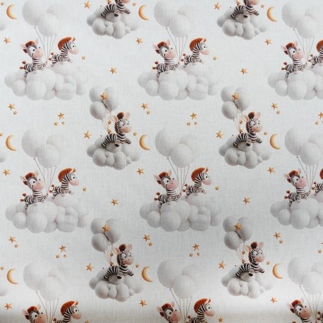 Tissu Zou Imprimé Effet 3d Ecru 