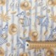 Tissu Imprimé Darcy Plage Bleu