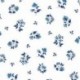 Tissu Cretonne Figuerolles All Over Bleu