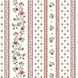 Tissu Cretonne Figuerolles Rayure Ecru 