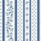 Tissu Cretonne Figuerolles Rayure Bleu