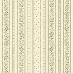 Tissu Cretonne Oliveraie Rayure Creme