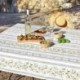 Tissu Cretonne Oliveraie Rayure Creme