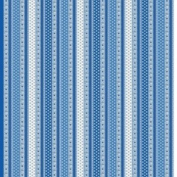 Tissu Cretonne Gordes Rayure Bleu