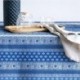 Tissu Cretonne Gordes Rayure Bleu