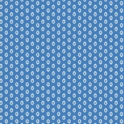 Tissu Cretonne Gordes Mouche Bleu